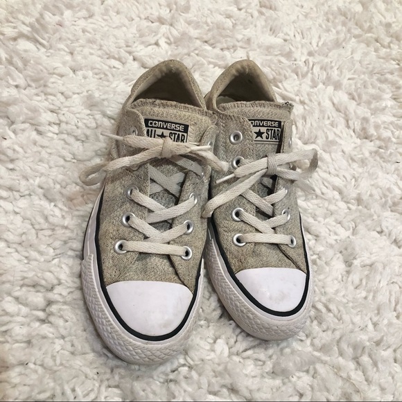 Converse Chuck Taylor All Star Women’s Heavy Canvas low Top Sneakers Tan 6 - Picture 1 of 10